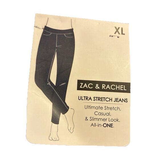 Zac & Rachel Ultra Stretch , Slim Leg Jeans Size XL NWT 20” Waist Laying Flat - Picture 8 of 10